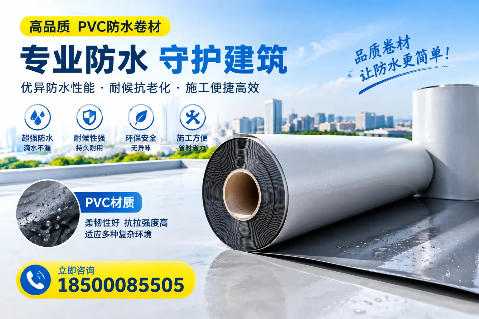 PVC防水卷材的安全性分析,保定居民需了解的知识