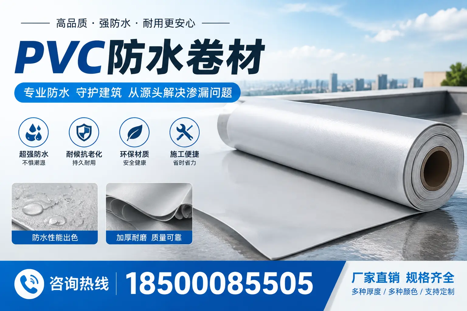 选择pvc防水卷材时,保定用户的常见疑问